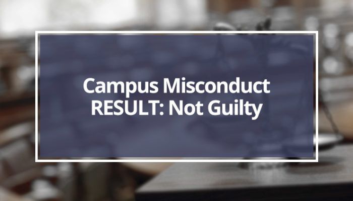 Campus Misconduct Not Responsible